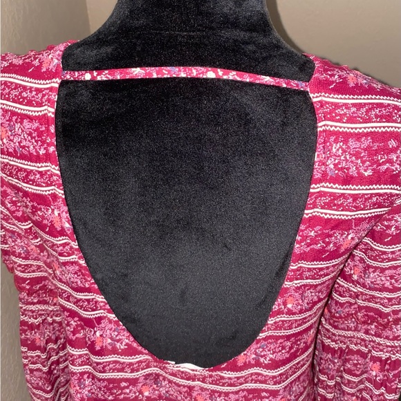 TulaRosa dress sz sm- maroon/burgandy w/flowers purchased at Revolve Clothing - Picture 4 of 6